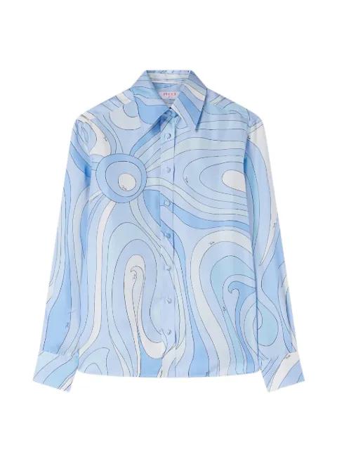 Marmo-print silk shirt by PUCCI