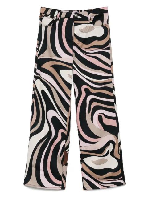 Marmo-print straight-leg trousers by PUCCI