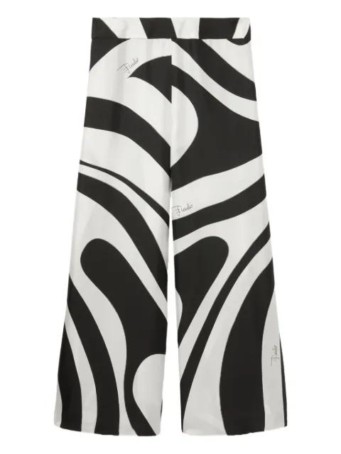 Marmo-print trousers by PUCCI