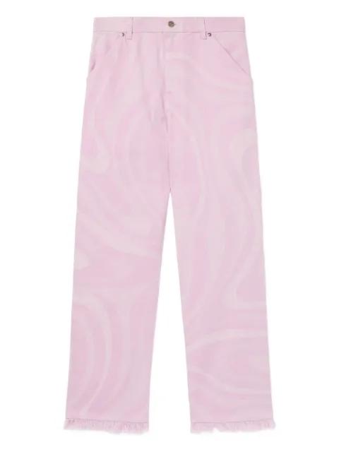 Marmo-print trousers by PUCCI