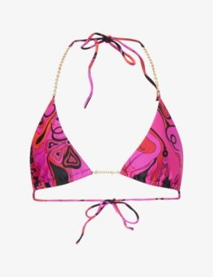 Occhi Printed Triangle Bikini Top by PUCCI