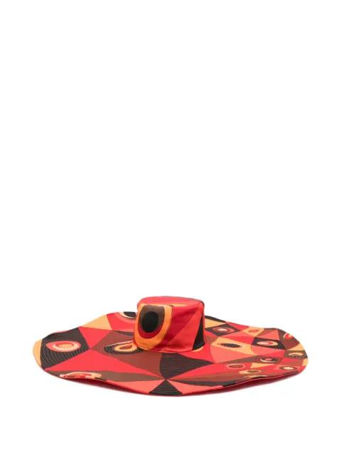 Occhi print wide-brim sun hat by PUCCI
