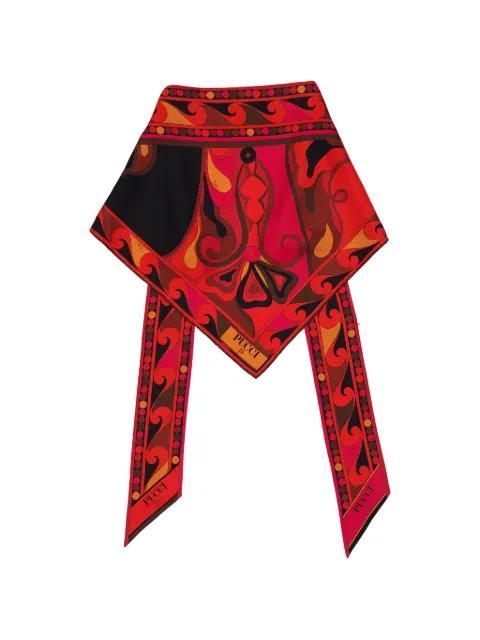 Orchidee Iride-print silk scarf by PUCCI