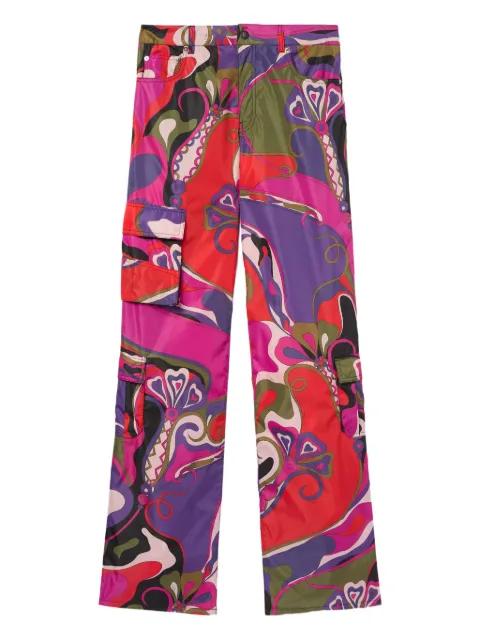 Orchidee-print cargo trousers by PUCCI