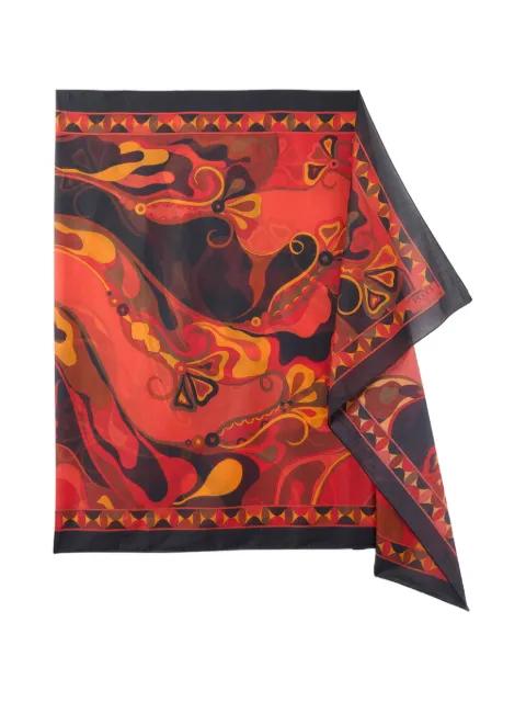 Orchidee-print cotton sarong by PUCCI