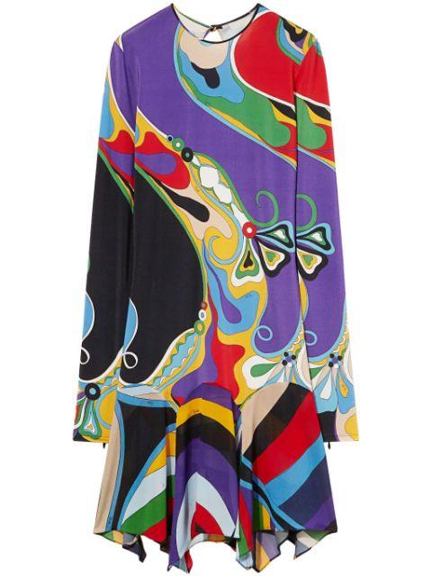 Orchidee-print mini dress by PUCCI