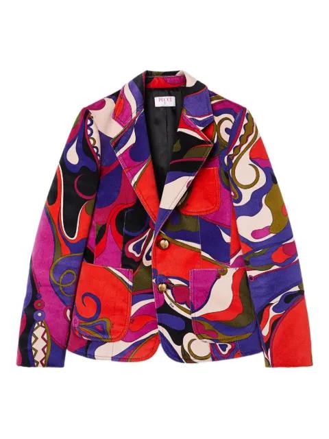 Orchidee print velvet jacket by PUCCI