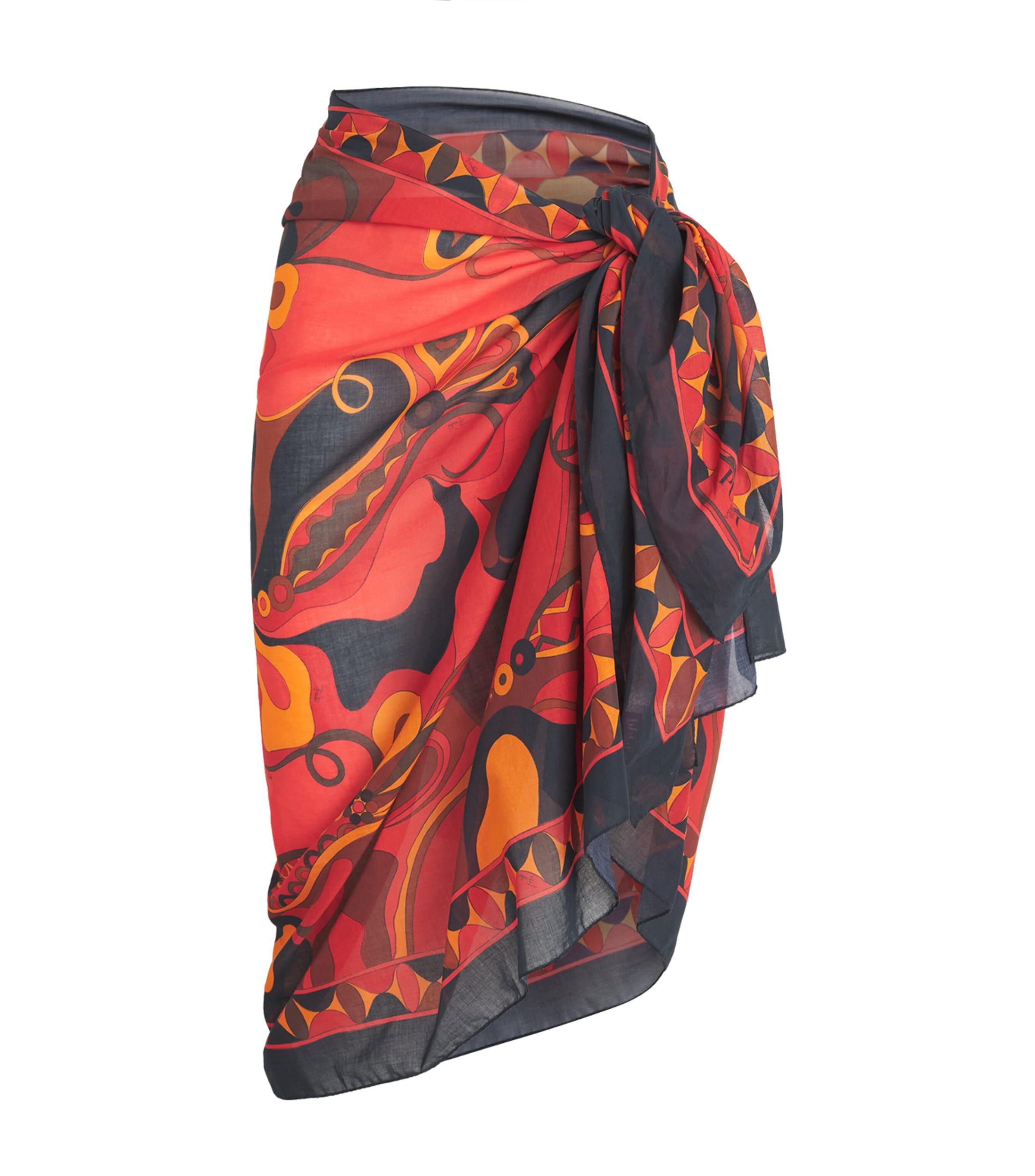 PUCCI Cotton Orchidee Print Pareo by PUCCI
