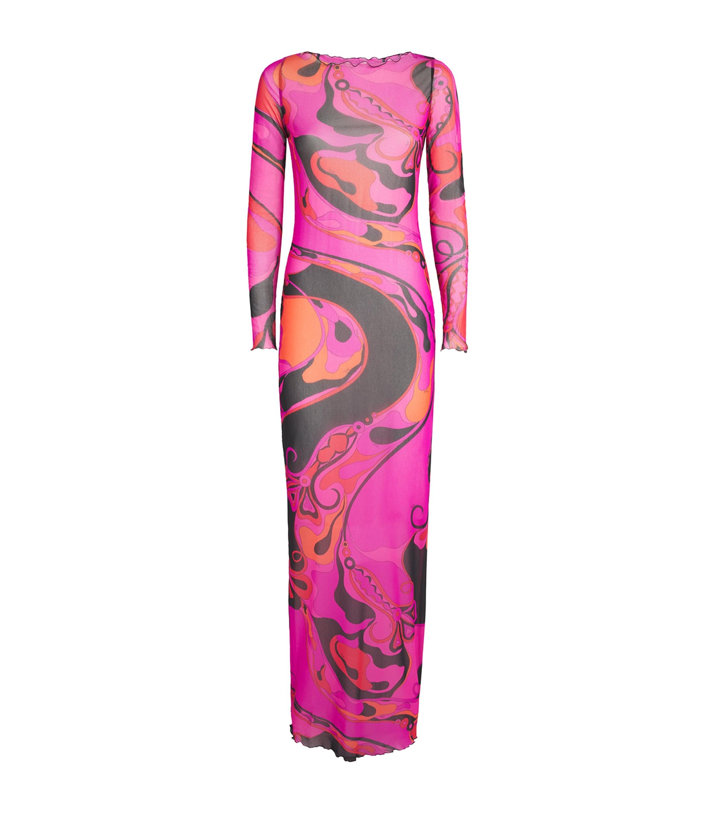 PUCCI Mesh Orchidee Maxi Dress by PUCCI