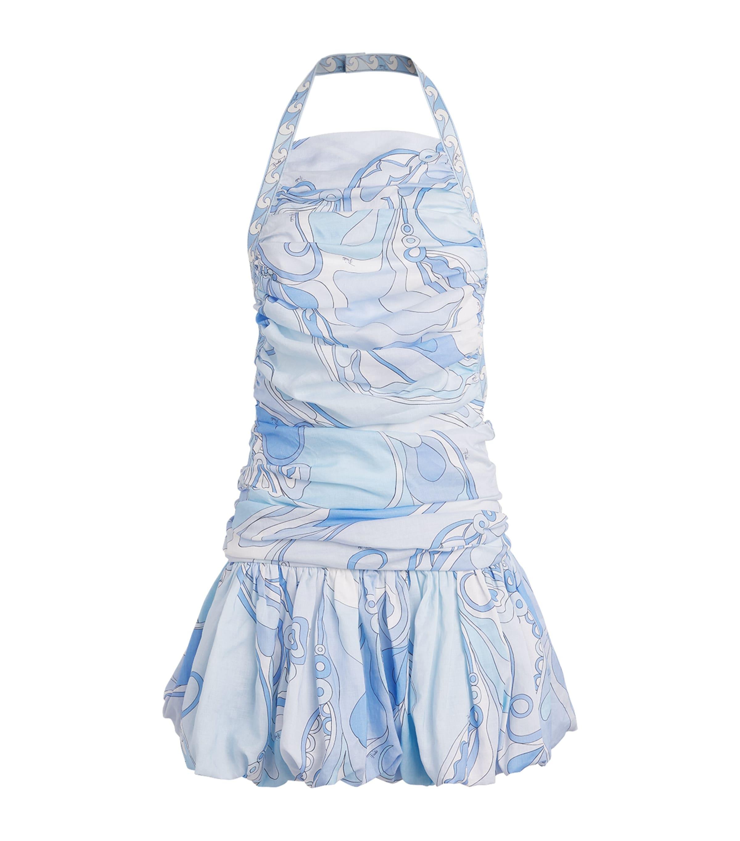 PUCCI Ramie Orchidee Balloon Mini Dress by PUCCI