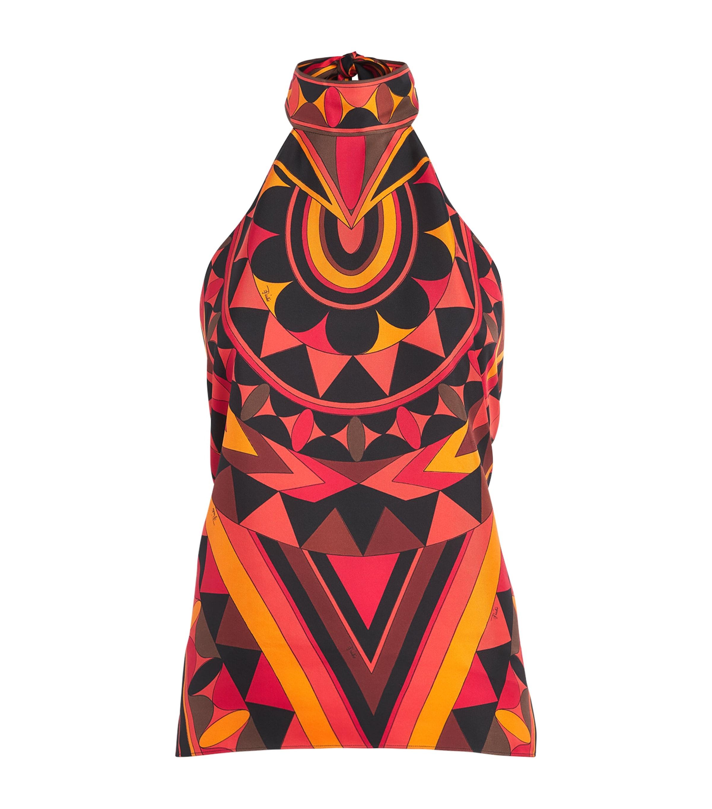 PUCCI Silk Marmo Scarf Top by PUCCI