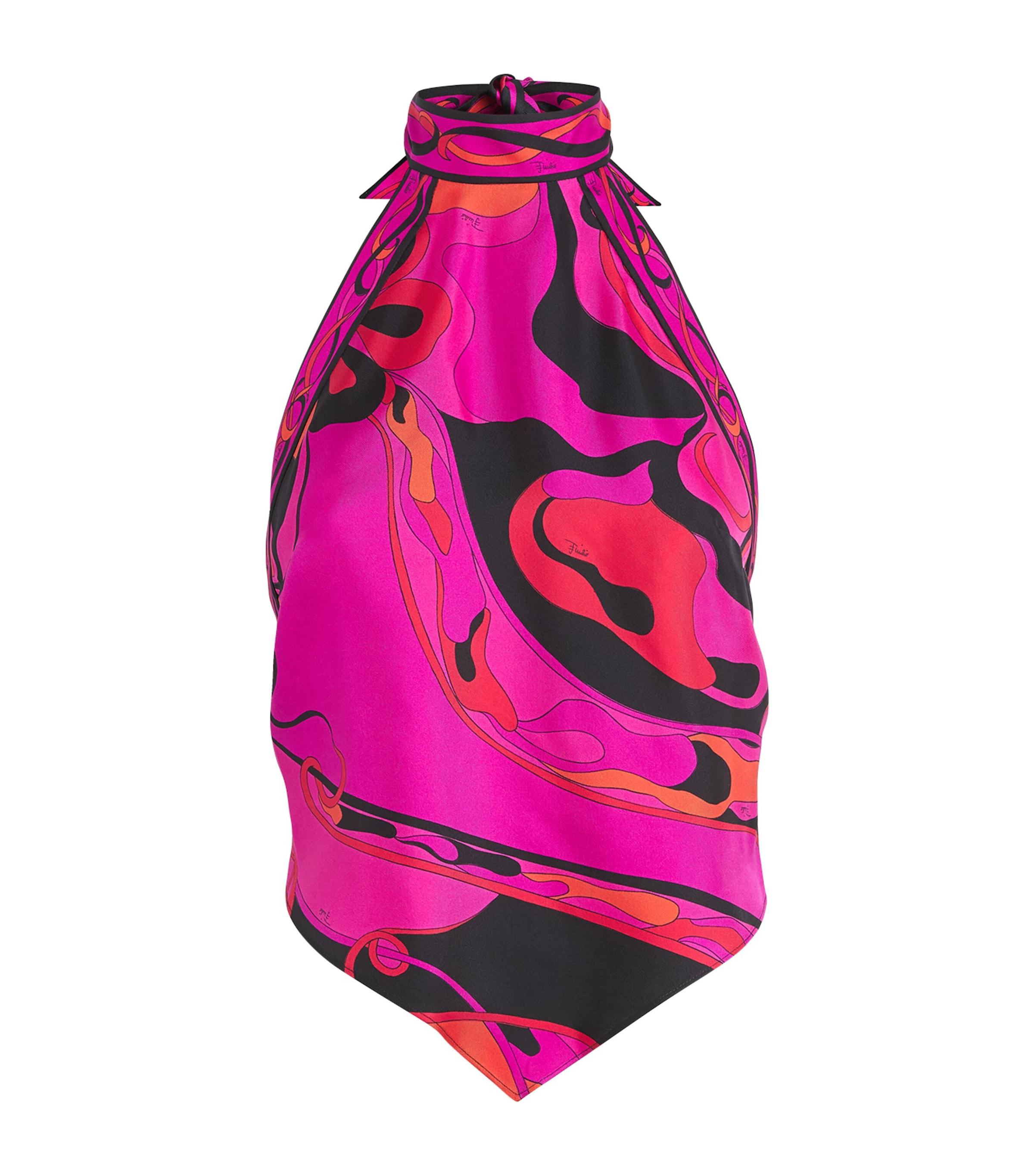 PUCCI Silk Printed Halterneck Top by PUCCI