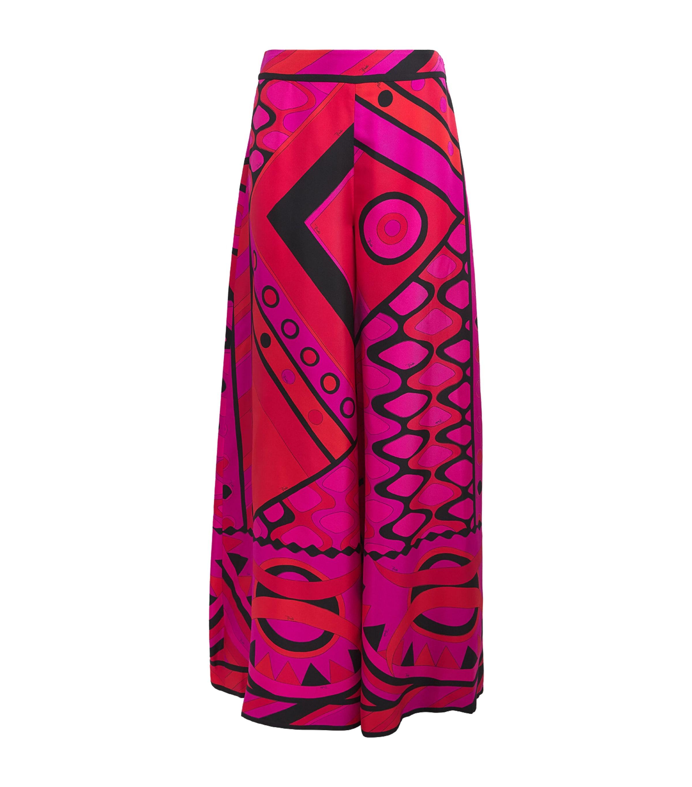 PUCCI Silk Vivara Wide-Leg Trousers by PUCCI