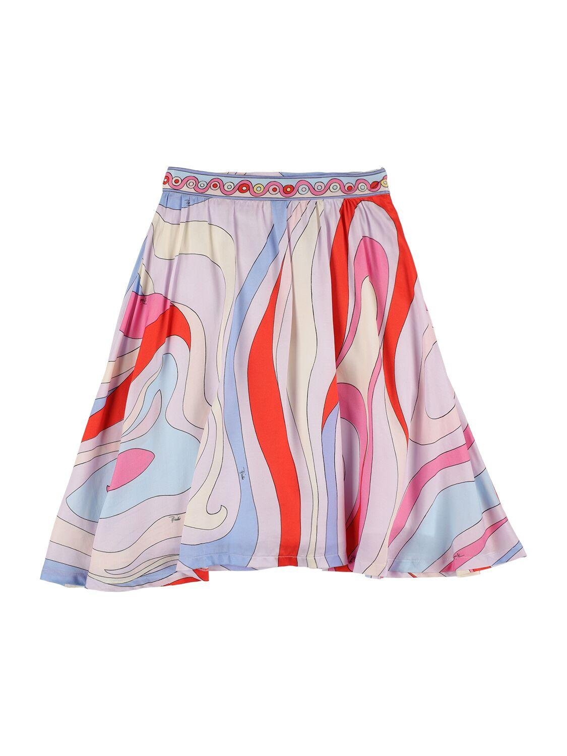 Printed Viscose Midi Skirt by PUCCI