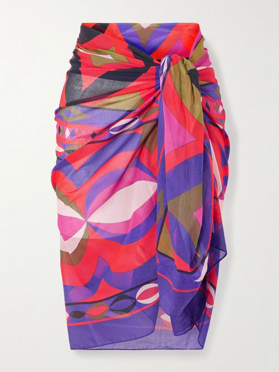 Printed cotton pareo by PUCCI