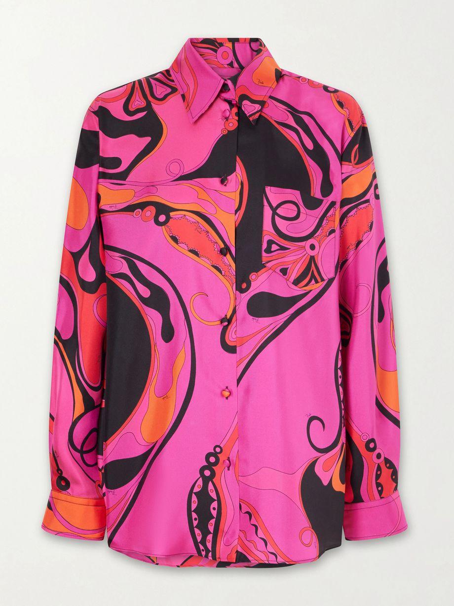 Printed silk twill shirt by PUCCI