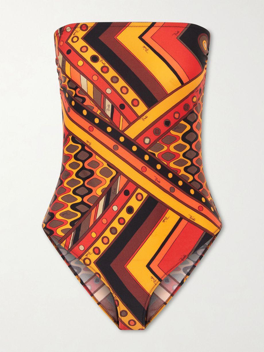 Printed strapless swimsuit by PUCCI