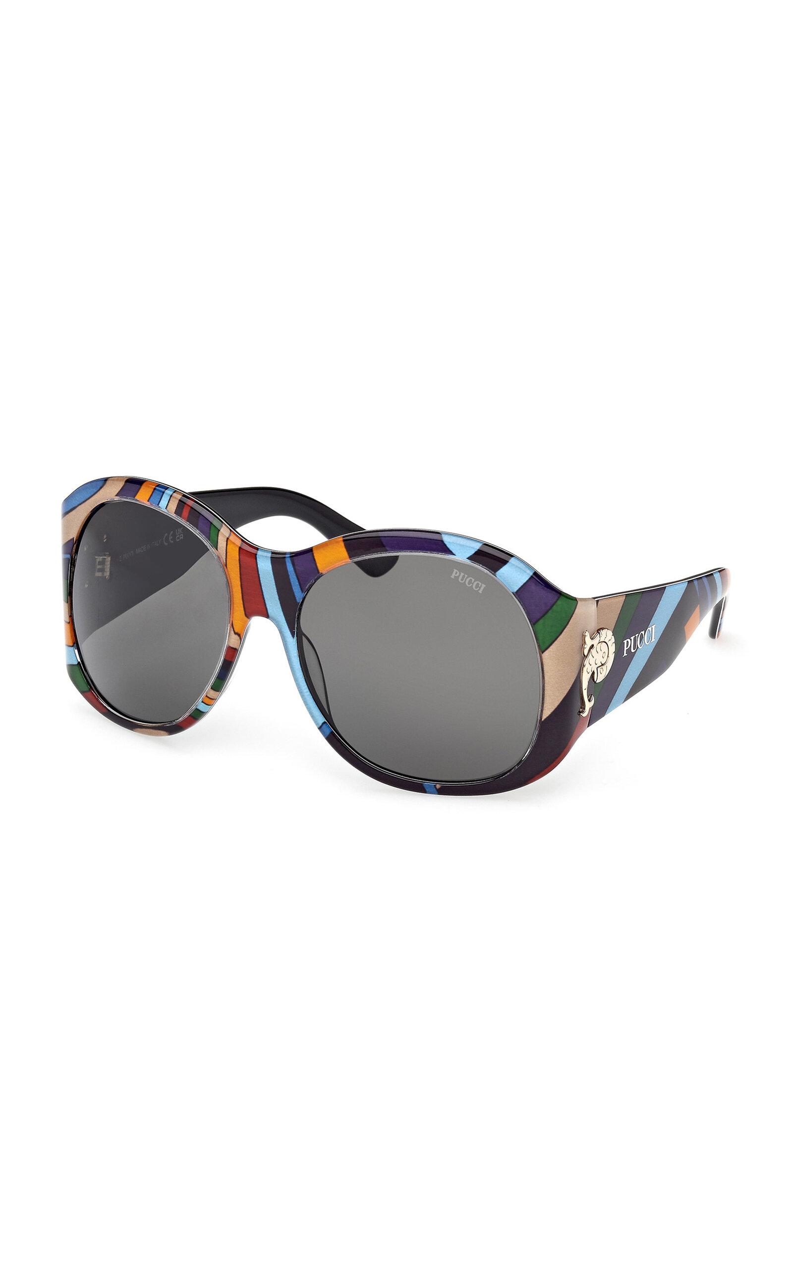 Pucci Round-Frame Acetate Sunglasses - Moda Operandi by PUCCI