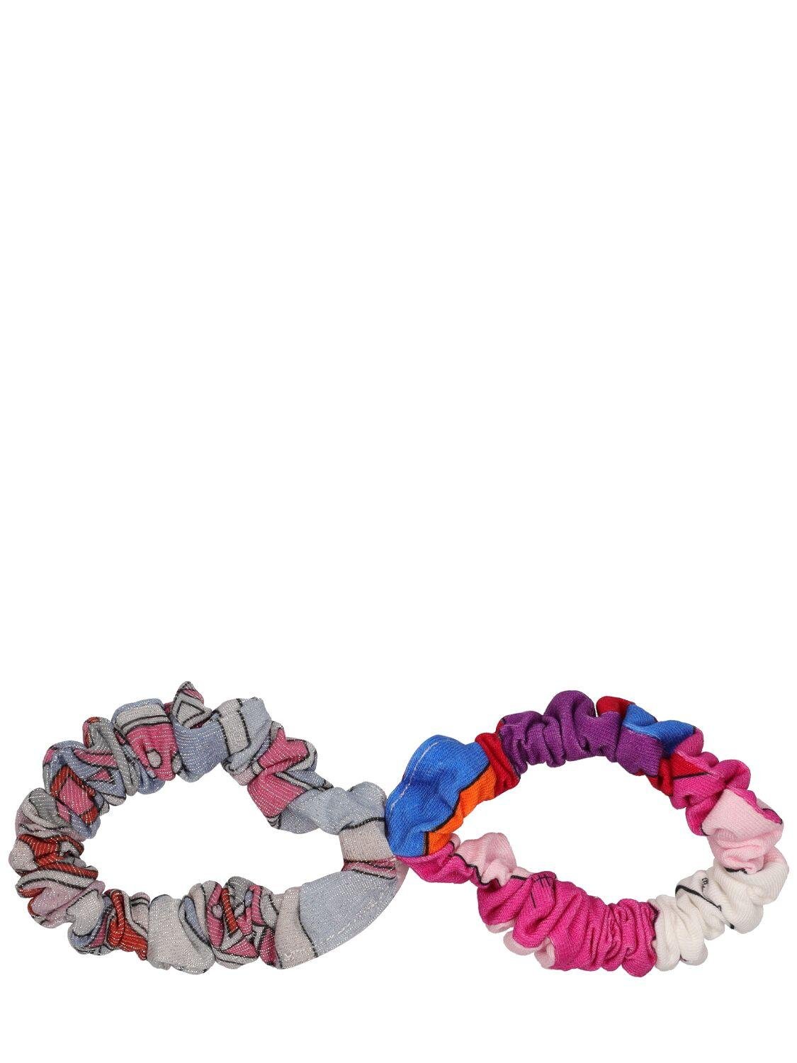 Set Of 2 Printed Lycra Scrunchies by PUCCI