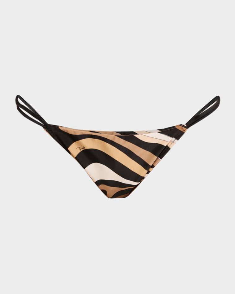 Striped Low-Rise Bikini Bottoms by PUCCI