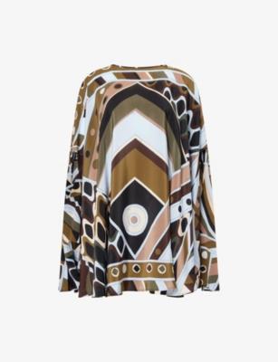 Vivara-Print Short Silk Kaftan by PUCCI
