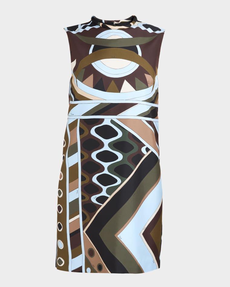 Vivara-Print Silk Twill Mini Shift Dress by PUCCI