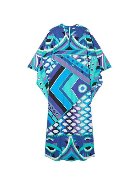 Vivara-print V-neck kaftan by PUCCI