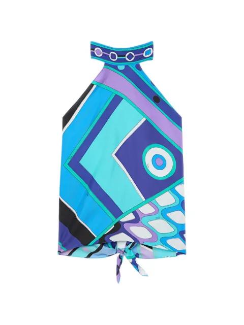 Vivara-print halterneck top by PUCCI