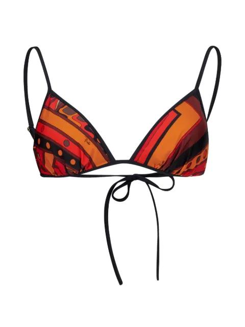 Vivara-print reversible bikini top by PUCCI