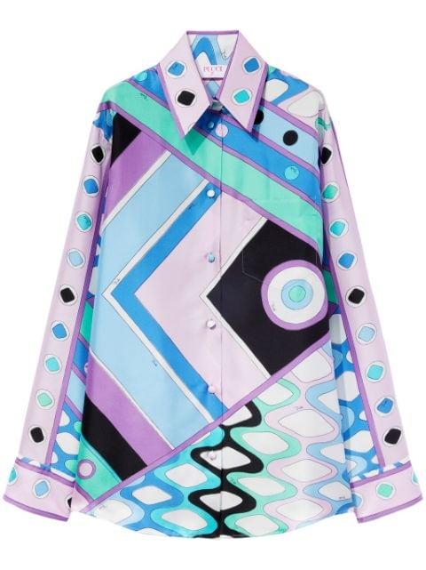 Vivara-print silk shirt by PUCCI