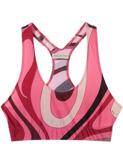 abstract-print sports top by PUCCI