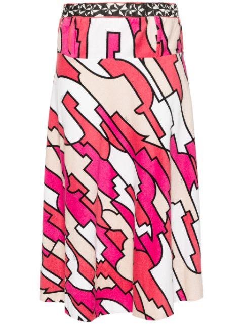 abstract-print terry-cloth skirt by PUCCI
