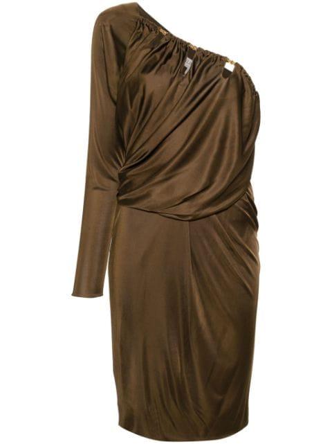 asymmetric draped midi dress by PUCCI
