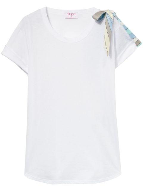 bow-detail cotton T-shirt by PUCCI