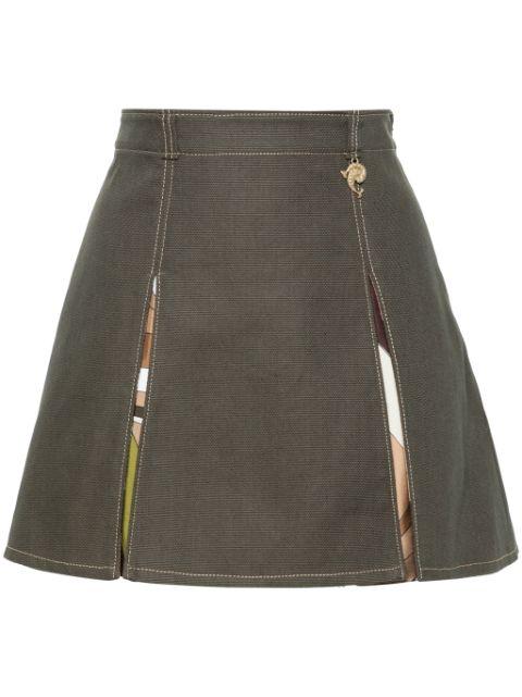 box-pleated twill miniskirt by PUCCI