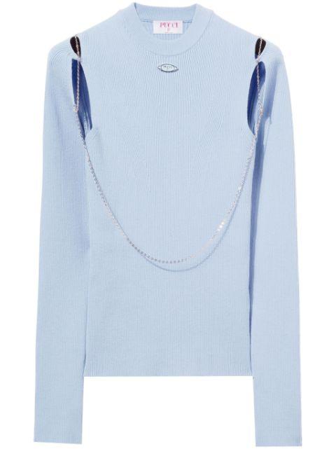 chain-embellished sweater by PUCCI