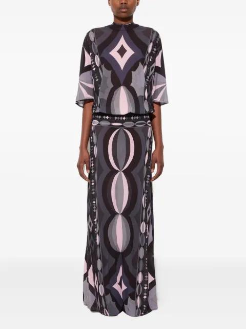 collane print long dress by PUCCI