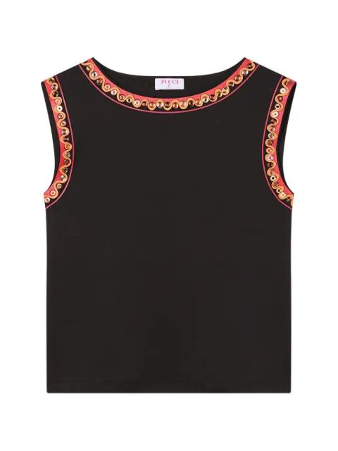 cotton T-shirt with printed detail by PUCCI