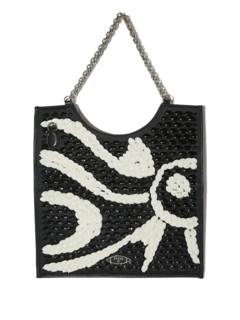 embroidered fold tote bag by PUCCI