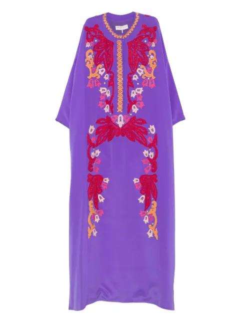 embroidered silk maxi dress by PUCCI