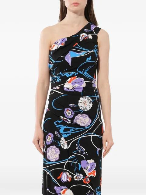 floral-print one-shoulder maxi dress by PUCCI