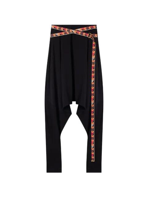 flowing pants with printed belt by PUCCI