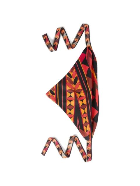 geometric-print silk hairband by PUCCI