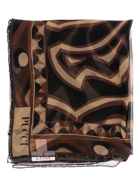 geometric-print silk scarf by PUCCI