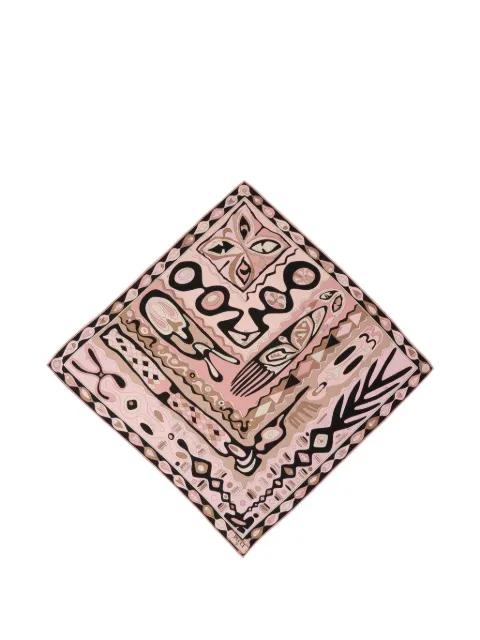 geometric-print silk scarf by PUCCI