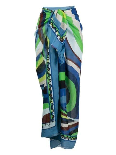 graphic-print cotton skirt by PUCCI