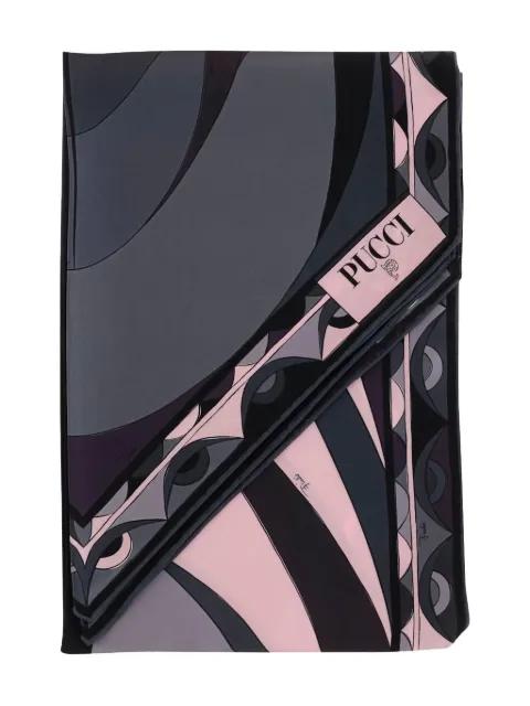 graphic-print silk scarf by PUCCI