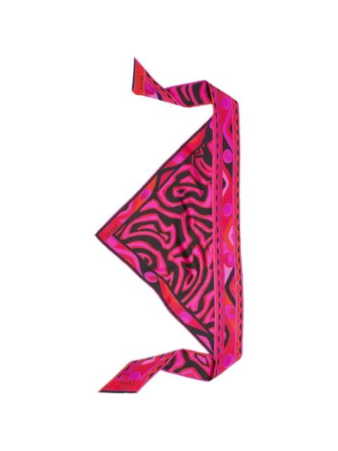 labirint-printed triangle scarf by PUCCI