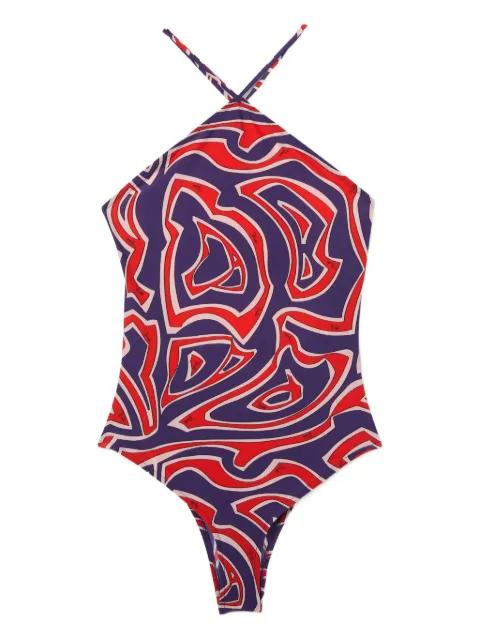 labirinto print swimsuit by PUCCI
