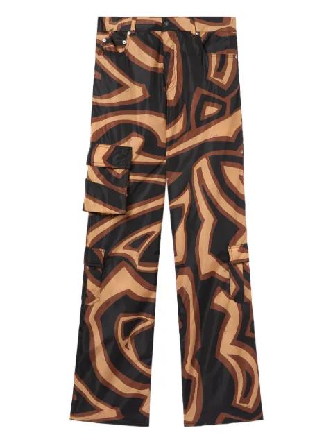 labirinto print trousers by PUCCI